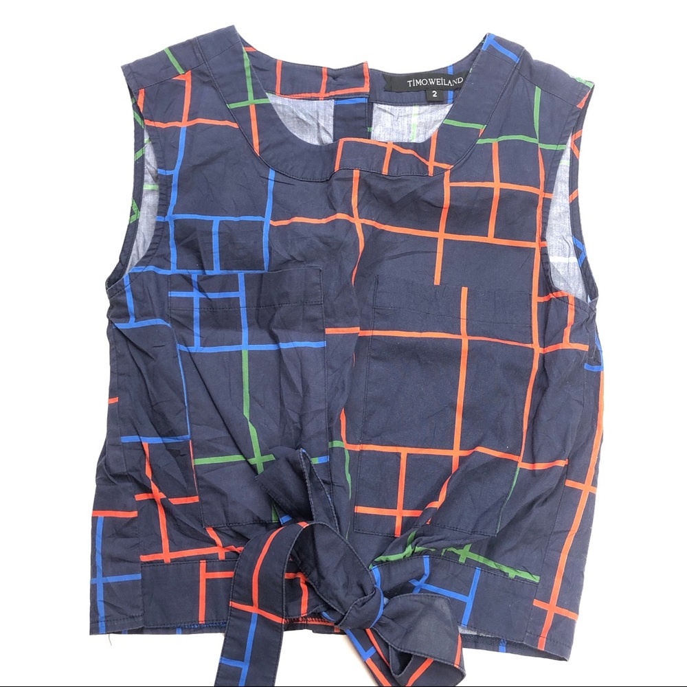 Timo Weiland Kaitlyn Shell Sleeveless Tie Front